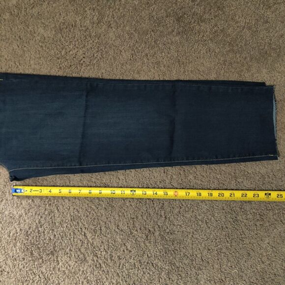 NWT Seven 7 Cropped Jeans Women's Size 8 Tower Straight High Waist Dark Blue - Picture 7 of 8